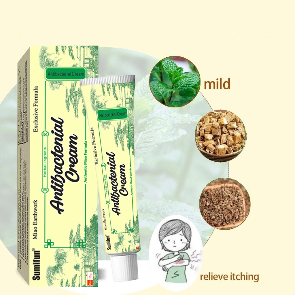 MiaoJia ZuDaiFu Buy1Take2  3Pcs 15g Skin Cream OintmentGenuine Children's Adult Senior Skin ltching Vosauito Bites Antibacteria Ointment HerbalAnti ltch Emulsifiable Paste Skin Repair SkincareAcne cle