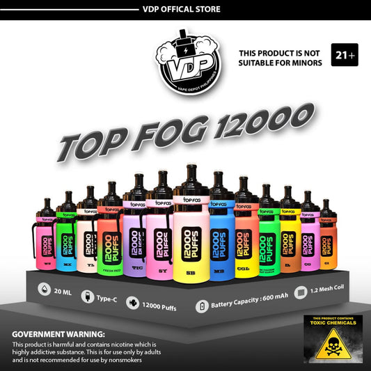 Topfog 12000 top fog dispo aladdin enjoy tumbler Vape Depot Philippines VDP